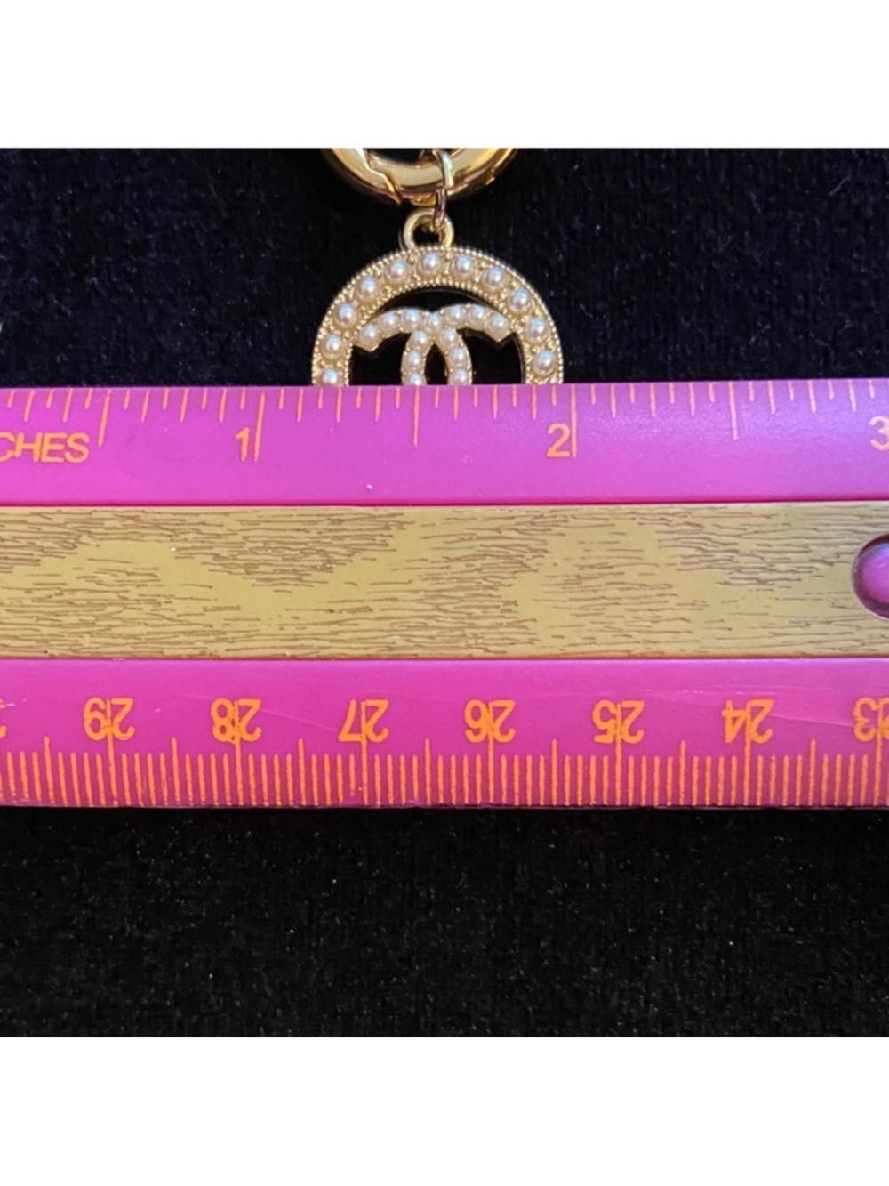 CHANEL Gold-Tone Pearl CC Medallion and Pearl Drop And Chain Necklace - Picture 9 of 12